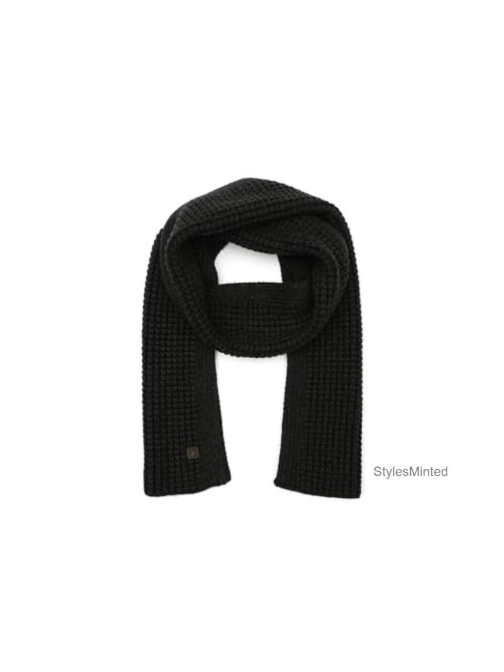 Waffle Stitch Knit Scarf Wool Blend Cold Weather Winter Wrap